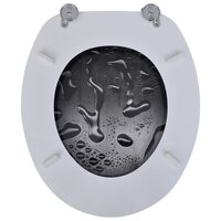 Toiletbril van MDF met waterdruppel dessin 6
