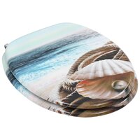 Toiletbril met deksel schelp MDF 3