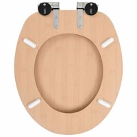 Toiletbril met soft-close deksel bamboe MDF 5