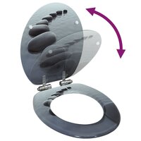 Toiletbril met soft-close deksel stenen MDF 2