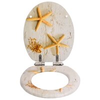 Toiletbril met soft-close deksel zeester MDF 2