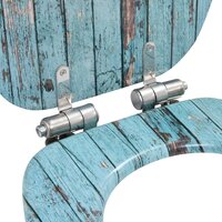 Toiletbril met soft-close deksel oud hout MDF 6