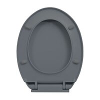 Toiletbril soft-close en quick-release ovaal grijs 7