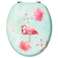 Toiletbril met deksel flamingo MDF 5
