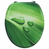 Toiletbril met deksel waterdruppel MDF groen 6