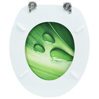 Toiletbril met deksel waterdruppel MDF groen 7