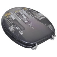 Toiletbrillen met deksels 2 st New York MDF 3