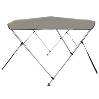 Biminitop 3 bogen 183x196x137 cm grijs 5