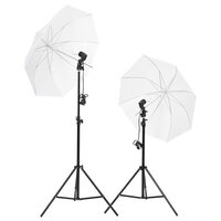 Fotostudioset met verlichtingsset en achtergrond 4
