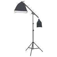 Fotostudioset met verlichtingsset en achtergrond 8