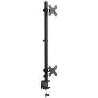 Monitorstandaard dubbel VESA 75/100 mm staal zwart 3