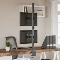 Monitorstandaard dubbel VESA 75/100 mm staal zwart 4