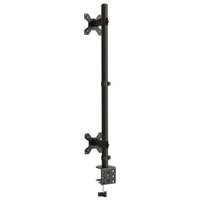 Monitorstandaard dubbel VESA 75/100 mm staal zwart 5