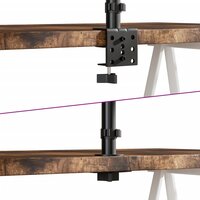 Monitorstandaard dubbel VESA 75/100 mm staal zwart 7