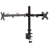 Monitorstandaard dubbel VESA 75/100 mm staal zwart 8