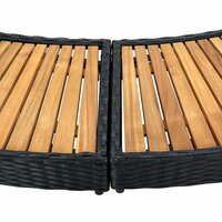 Spa-ombouw poly rattan en acaciahout zwart 8
