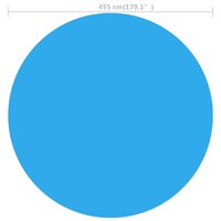 Solar zwembadfolie drijvend rond 455 cm PE blauw 3