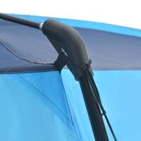 Zwembadtent 590x520x250 cm stof blauw 4