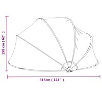 Zwembadoverkapping rond 315x158 cm PVC 9