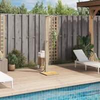 Buitendouche 50x55x224 cm poly rattan en acaciahout beige 3