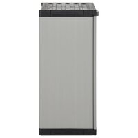 Tuinafvalkast 68x40x85 cm polypropeen grijs en zwart 4
