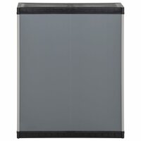 Tuinafvalkast 68x40x85 cm polypropeen grijs en zwart 5