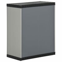 Tuinafvalkast 68x40x85 cm polypropeen grijs en zwart 6