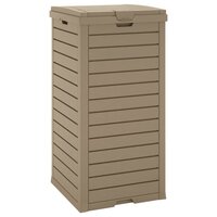 Vuilnisbak voor buiten 41x41x86 cm polypropeen lichtbruin 4