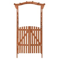 Pergola met poort 116x40x204 cm massief vurenhout 2