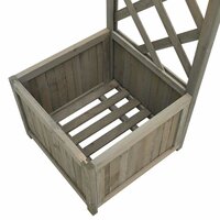 Pergola met plantenbak massief vurenhout grijs 6
