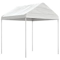 Prieel met dak 8,92x2,28x2,69 m polyetheen wit 2