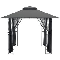 Prieel met zijwanden 300x300x270 cm staal antracietkleurig 4