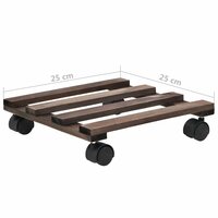 Plantenrollers 4 st 25x25 cm cederhout 6