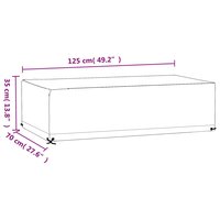 Tuinmeubelhoes met 8 oogjes rechthoekig 125x70x35 cm 9