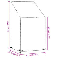 Tuinstoelhoezen 2 st met 8 oogjes 65x65x80/120 cm polyetheen 9