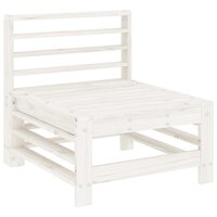Tuinmiddenbank massief grenenhout wit 2