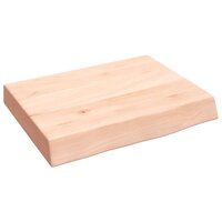 Wastafelblad 40x30x(2-6) cm onbehandeld massief hout 2