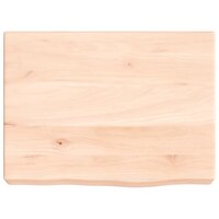 Wastafelblad 40x30x(2-6) cm onbehandeld massief hout 3