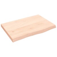 Wastafelblad 60x40x(2-4) cm onbehandeld massief hout 2