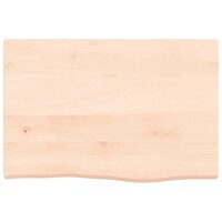 Wastafelblad 60x40x(2-4) cm onbehandeld massief hout 3