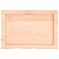 Wastafelblad 60x40x(2-4) cm onbehandeld massief hout 4