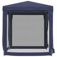 Partytent met 4 mesh zijwanden 2x2 m HDPE blauw 4