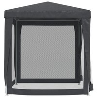 Partytent met 4 mesh zijwanden 2x2 m HDPE antracietkleurig 4