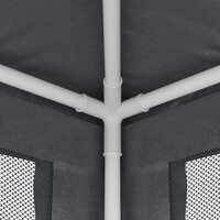 Partytent met 4 mesh zijwanden 2x2 m HDPE antracietkleurig 6