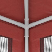 Partytent met 4 mesh zijwanden 3x3 m HDPE rood 6