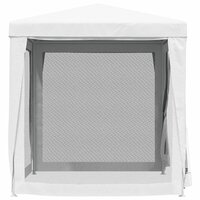 Partytent met 4 mesh zijwanden 2x2 m wit 5