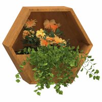 Plantenbakken wandmontage 2 st 30x10x25 cm cortenstaal roestig 3