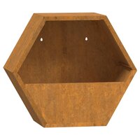 Plantenbakken wandmontage 2 st 30x10x25 cm cortenstaal roestig 5