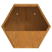 Plantenbakken wandmontage 2 st 30x10x25 cm cortenstaal roestig 6