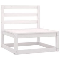 2-delige Loungeset met kussens massief grenenhout wit 3